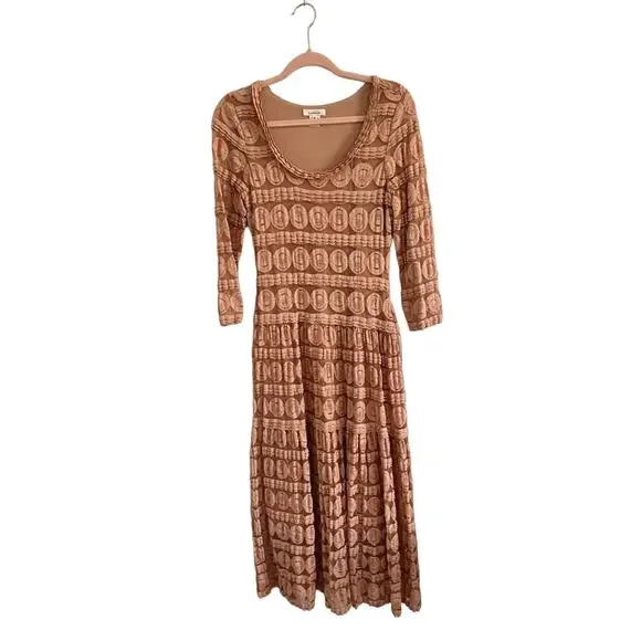 Sundance Willow Lace dress 3/4 sleeve midi dress size medium - Picture 3 of 14